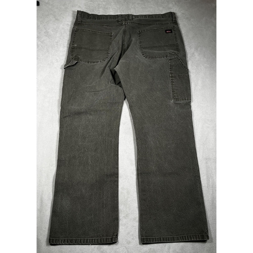 Dickies Carpenter Jeans Men's 38x31 Green Tough Denim Cotton Workwear - Picture 4 of 8